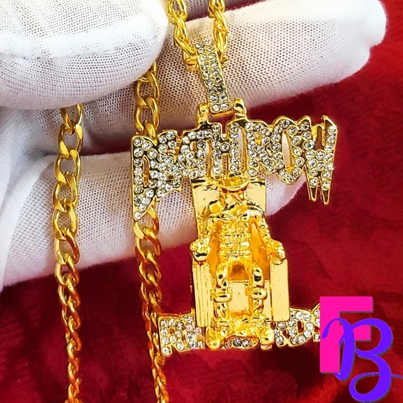 *NEW!* 14K Iced Death Row Records Pendant & Chain - Picture 6 of 16
